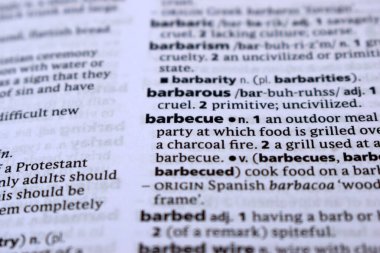 İngilizce Sözlük Sayfasını Kelimeyle Kapat - Barbekü