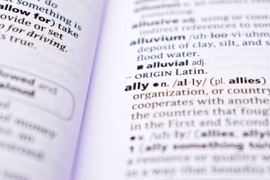 İngilizce Sözlük Sayfasını Kelimeyle Kapat - Ally