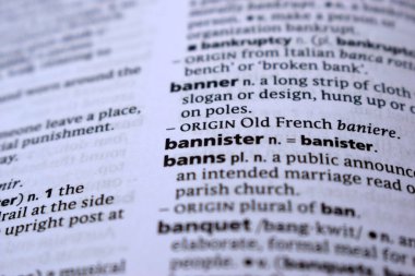 İngilizce Sözlük Sayfası - Bannester Sözüyle Kapat