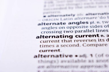 İngilizce Sözlük Sayfasını Kelimeyle Kapat - alternatif akım