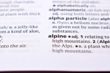 İngilizce Sözlük Sayfasını Kelimeyle Kapat - Alp