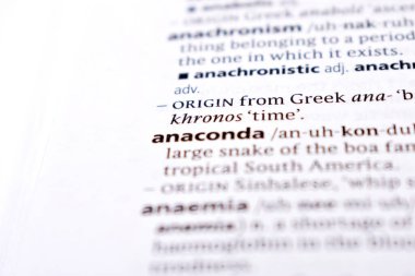 İngilizce Sözlük Sayfasını Kelimeyle Kapat - anakonda