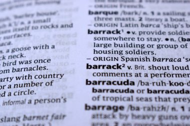 İngilizce Tanımlama Sözlüğü - Kışlanın Yazılı Sözcüğünün Sayfasını Kapat