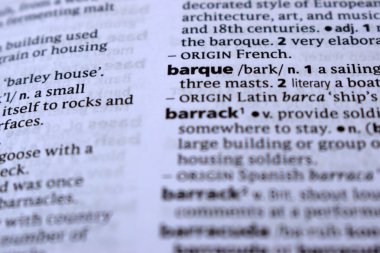 İngilizce Sözlük Sayfasını Kelimeyle Kapat - Barok