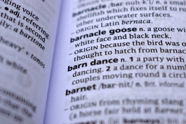 İngilizce Sözlük Sayfasını Kelimeyle Kapat - Ambar Dansı