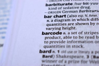 İngilizce Sözlük Sayfası - Barkod Sözcüğüyle Kapat