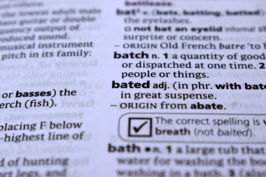 İngilizce Sözlük Sayfasını Kelimeyle Kapat - bant