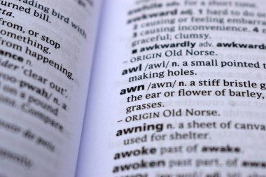 İngilizce Sözlük Sayfasını Kelimeyle Kapat - awn