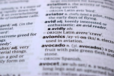 İngilizce Sözlük Sayfası - aviyonik Sözcüğüyle Kapat