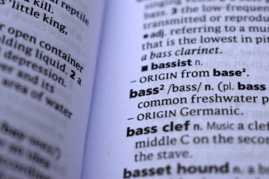 - bass sözcüğünün İngilizce Tanımlama Sözlüğü Sayfasını Kapat