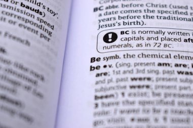 İngilizce Sözlük Sayfası - Be Sözcüğüyle Kapat