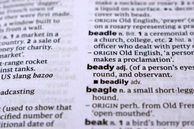 İngilizce Sözlük Sayfasını Kelimeyle Kapat - boncuk