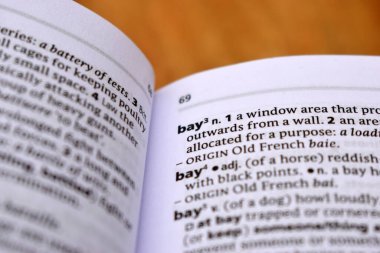 İngilizce Sözlük Sayfası - Bay Sözcüğüyle Kapat