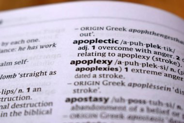 - apoplexy kelimesinin İngilizce Tanımlama Sözlüğü Sayfasını Kapat