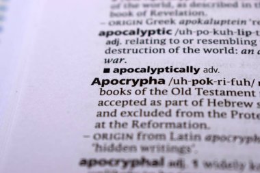 İngilizce Sözlük Sayfasını Kelimeyle Kapat - Apocrypha