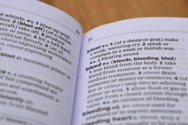 İngilizce Tanımlama Sözlüğü Kanın Yazılı Sözcüğünün Kapat Sayfası