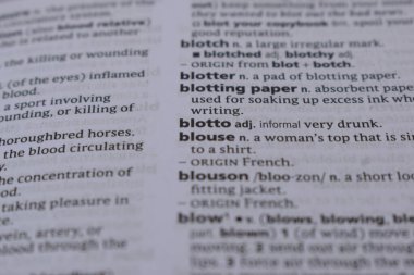 İngilizce Sözlük Sayfasını Kelimeyle Kapat - blotto