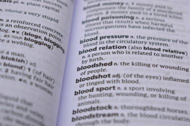 İngilizce Sözlük Sayfasını Kelimeyle Kapat - Kan Dök