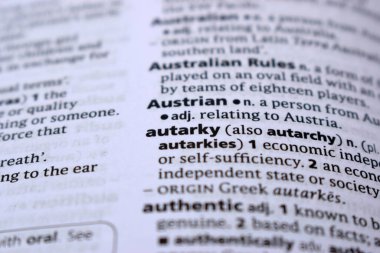 İngilizce Tanımlama Sözlüğü Sayfası - Otomatik Sözcüğün Kapalı Sayfası