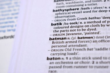 İngilizce Sözlük Sayfasını Kelimeyle Kapat - batik