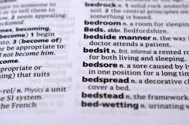 İngilizce Tanımlama Sözlüğü - Yatak Bakımı Sözcüğünün Yazılı Sözcüğünün Kapat Sayfası