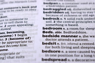 İngilizce Sözlük Sayfasını Kelimeyle Kapat - Yatak odası