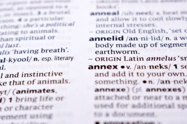 İngilizce Sözlük Sayfası - Annex Sözcüğüyle Kapat