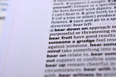 İngilizce Tanımlama Sözlüğü Yazılmış Kelimenin Kapat Sayfası