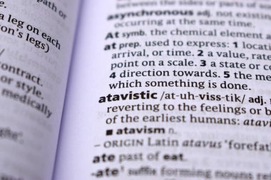 İngilizce Sözlük Sayfası - atavistik Sözcüğüyle Kapat