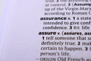 İngilizce Tanımlama Sözlüğü Sayfası - Garanti Sözcüğünün Kapalı Sayfası