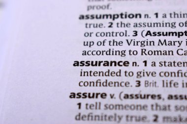 İngilizce Sözlük Sayfasını Sözcükle Kapat - güvence