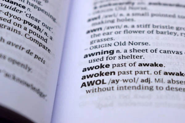 İngilizce Sözlük Sayfasını Kelimeyle Kapat - Uyandı