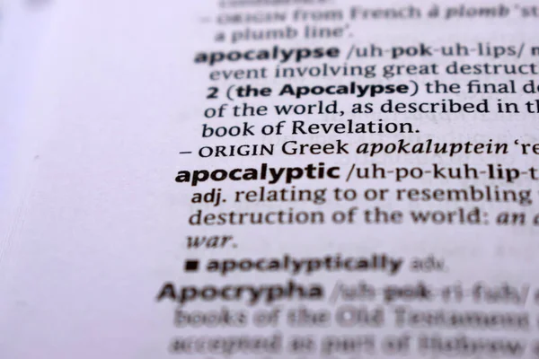 İngilizce Sözlük Sayfası Kıyametin Sözcüğüyle Kapat