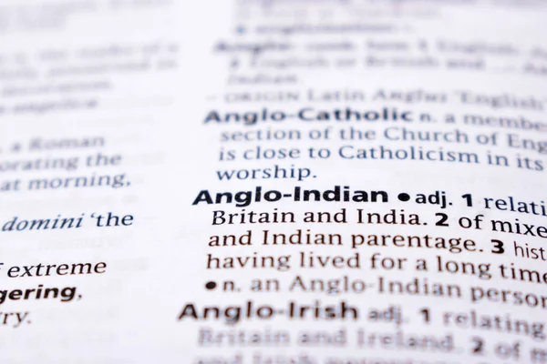 İngilizce Tanımlama Sözlüğü Sayfası - Hintlinin Yazılı Sözcüğünün Kapanışı