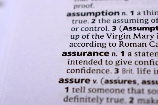 İngilizce Sözlük Sayfasını Sözcükle Kapat - güvence