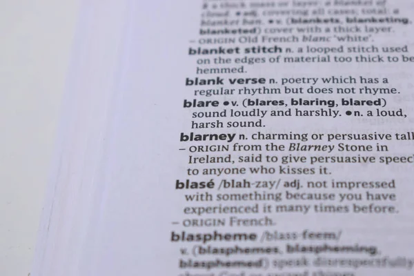 İngilizce Sözlük Sayfasını Kelimeyle Kapat - blarney