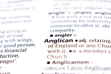İngilizce Tanımlama Sözlüğü Sayfası - Anglikanın Yazılı Sözcüğünün Kapanışı