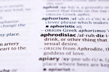 İngilizce Tanımlama Sözlüğü - Afrodizyak Sözcüğünün Yazılı Sayfasını Kapat