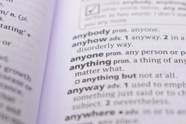 İngilizce Sözlük Sayfası, Sözcükle Kapan