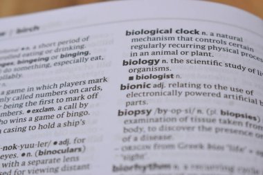 İngilizce Sözlük Sayfasını Kelimeyle Kapat - Biyoloji