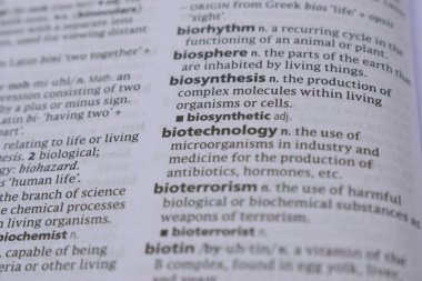 İngilizce Sözlük Sayfasını Kelimeyle Kapat - Biyoteknoloji