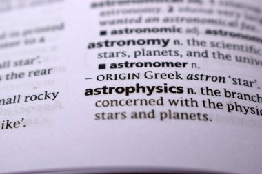 İngilizce Sözlük Sayfasını Kelimeyle Kapat - Astrofizemler