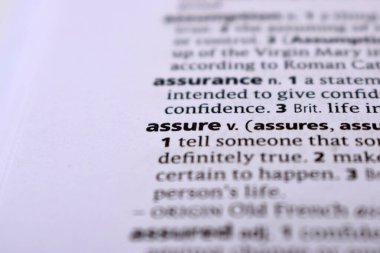 İngilizce Tanımlama Sözlüğü Sayfası - Garanti Sözcüğünün Kapalı Sayfası