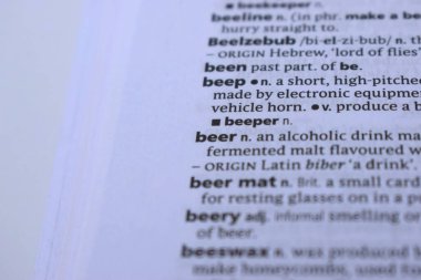 İngilizce Sözlük Sayfasını Kelimeyle Kapat - Bira