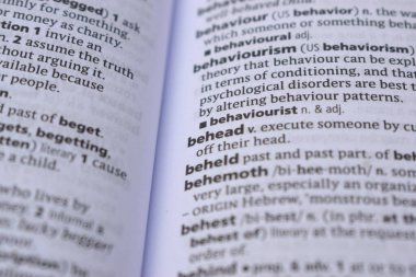 İngilizce Sözlük Sayfasını Sözcükle Kapat - kafa kes