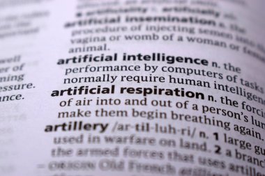 İngilizce Tanımlama Sözlüğü Sayfası Yapay Solunum Sözcüğünün Yazılı Sözcüğünün Kapanışı