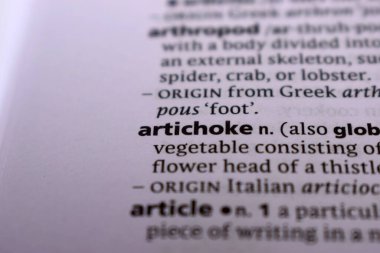 İngilizce Sözlük Sayfası - enginar Sözcüğüyle Kapat