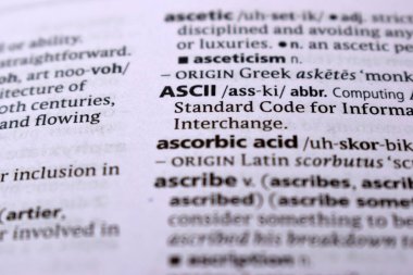 İngilizce Sözlük Sayfasını Kelimeyle Kapat - ASCII