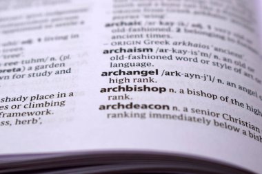 İngilizce Sözlük Sayfasını Kelimeyle Kapat - Başpiskopos