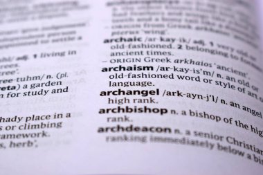 İngilizce Tanımlama Sözlüğü Başmeleğin Yazılı Sözcüğünün Sayfasını Kapat